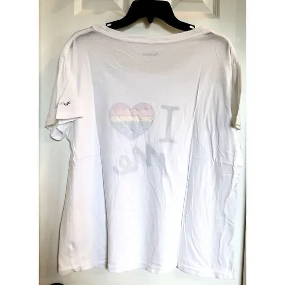 ME UNDIES - NEW - L Sz XL  “I ♥️ ME” Scoop Neck Short Sleeve Tee. Modal & Cotton - Picture 3 of 10